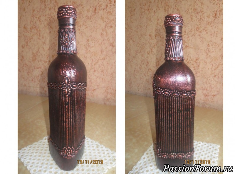 Конкурс &quot;Декор стекл&quot;. Бутылка для вина.
