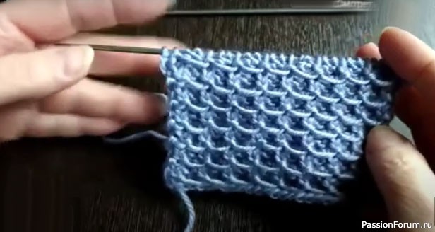Вафельный, рельефный 3D узор спицами. Прямо и по кругу.