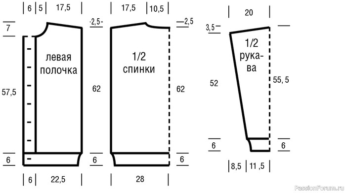 Мужской двухцветный жакет с &laquo;косами&raquo;. Схема и описание