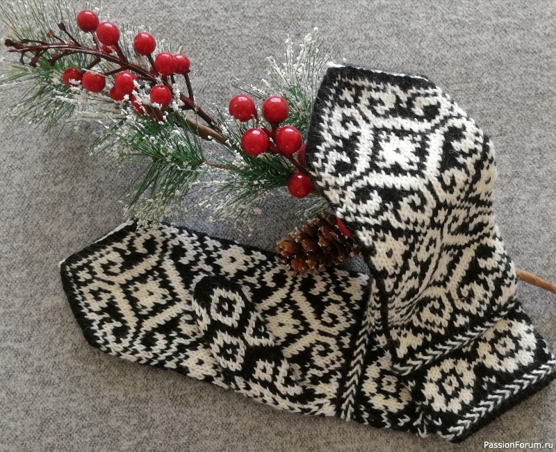 Варежки жаккардом!