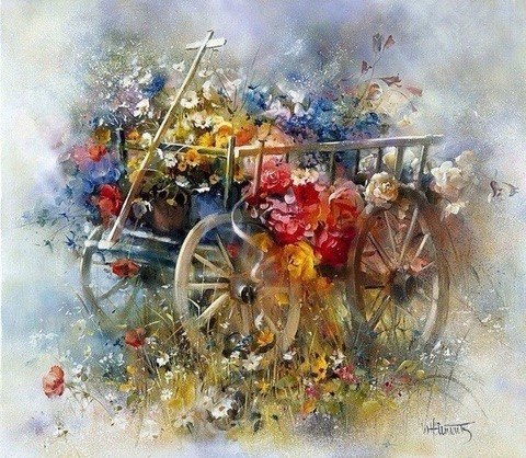 Творчество художника Willem Haenraets (Уильям Хаенратс) - прекрасные картинки для декупажа