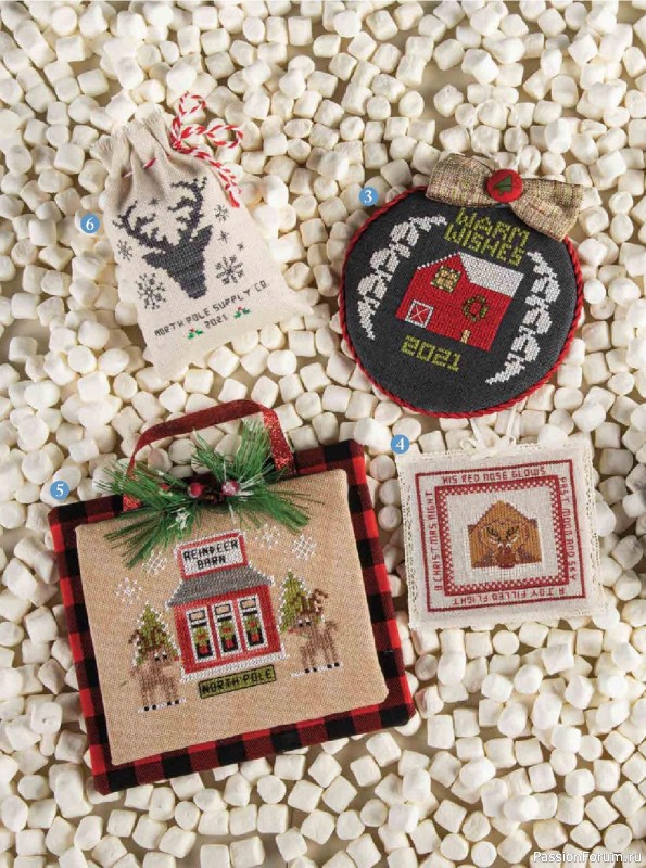 Жрнал "Just CrossStitch - Christmas Ornaments" 2021. Много схем!