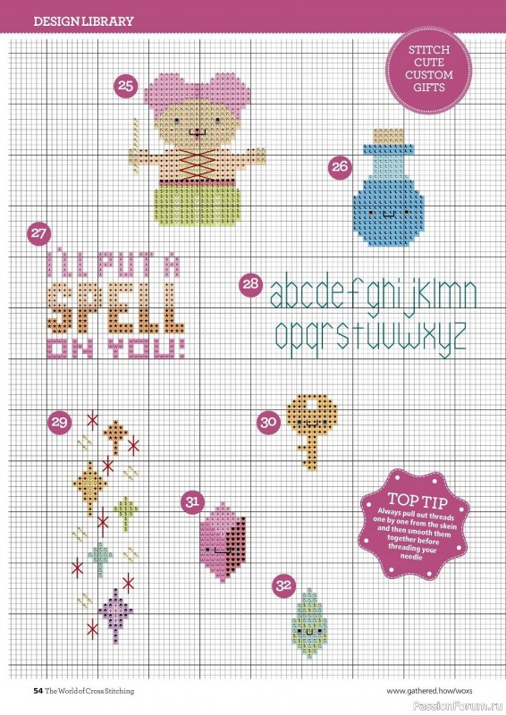 Журнал "The World of Cross Stitching" №311 2021. Много схем
