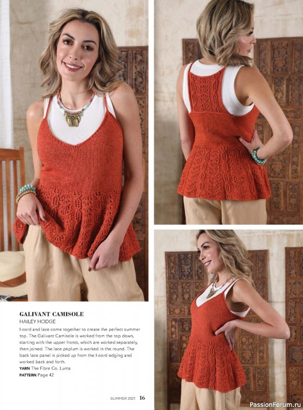 Схемы из журнала Interweave Knits - Summer 2021