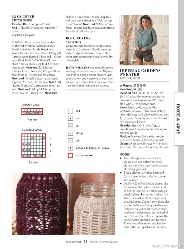 Схемы из журнала Interweave Knits - Summer 2021
