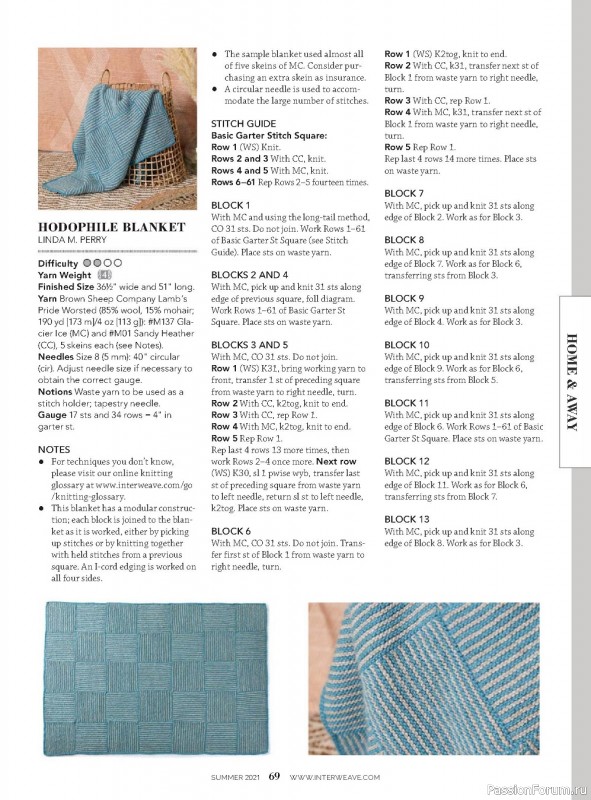 Схемы из журнала Interweave Knits - Summer 2021