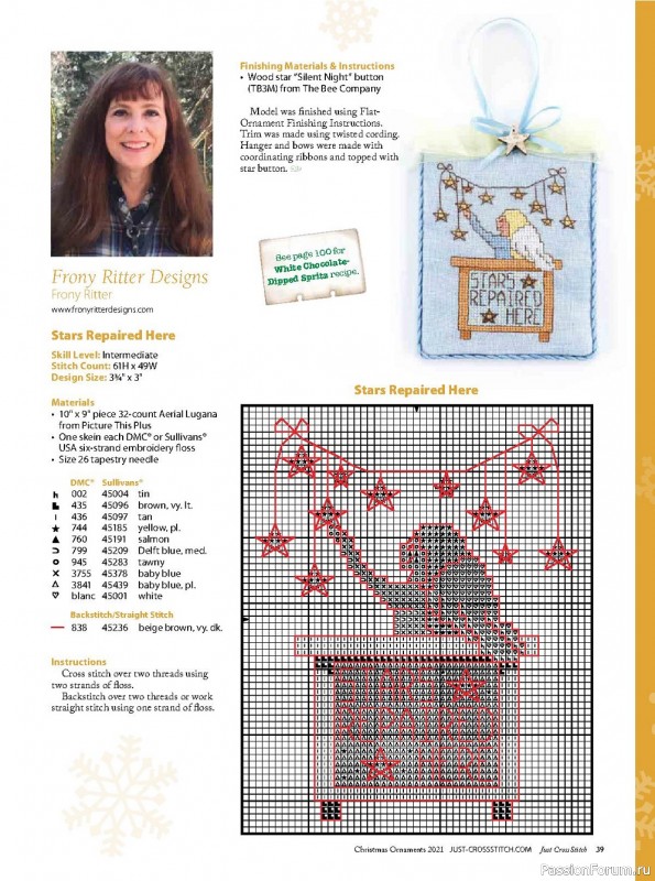 Жрнал "Just CrossStitch - Christmas Ornaments" 2021. Много схем!