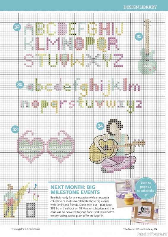 Схемы из журнала "The World of Cross Stitching №307 2021"