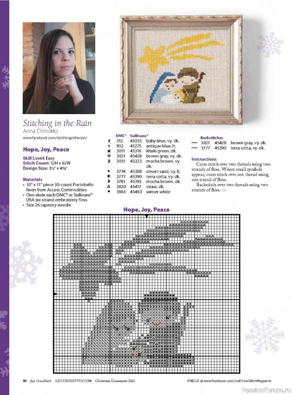 Жрнал "Just CrossStitch - Christmas Ornaments" 2021. Много схем!