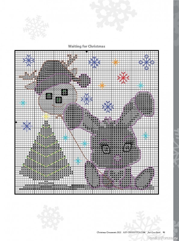 Жрнал "Just CrossStitch - Christmas Ornaments" 2021. Много схем!
