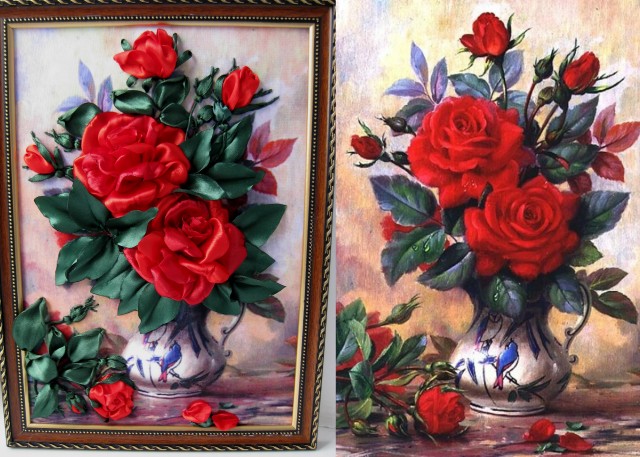 Розы алые