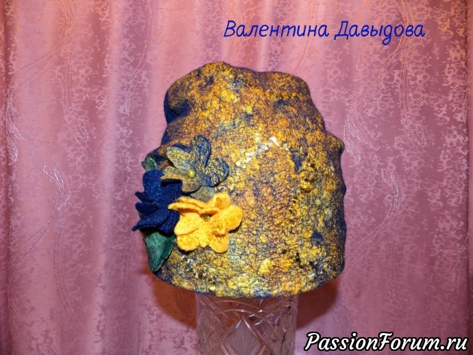 Шапочка валяная "Золотая осень".