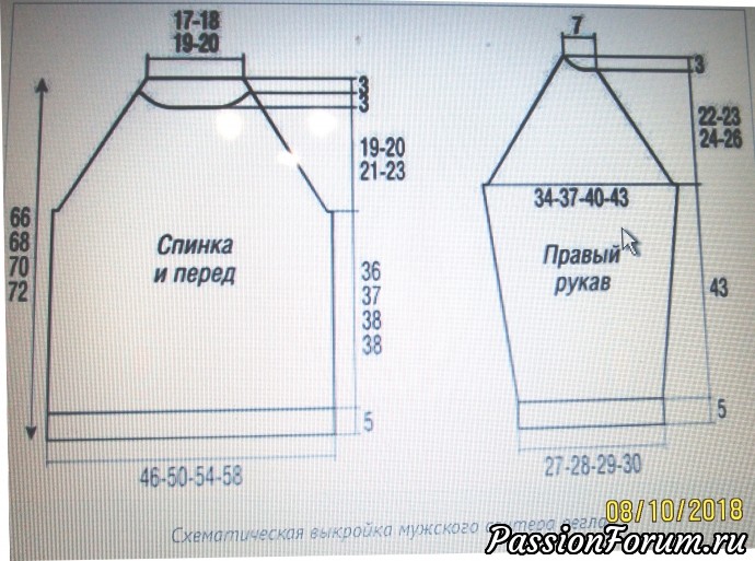 Мужской свитер с орнаментом.