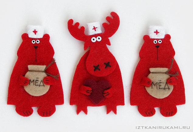 Подборка игрушек из фетра.