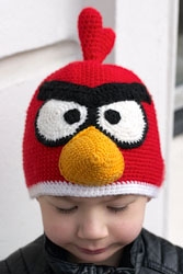Вяжем шапочку для деток крючком в виде Angry Birds