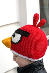 Вяжем шапочку для деток крючком в виде Angry Birds