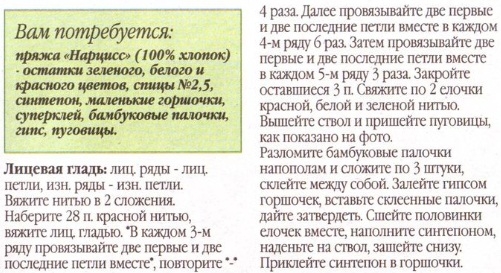 Елочки спицами