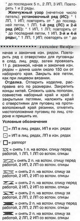 Шаль-жилет спицами