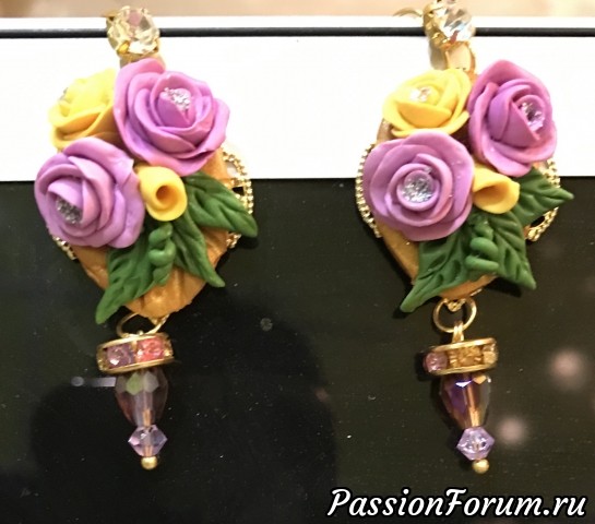 Серьги из полимерной глины
