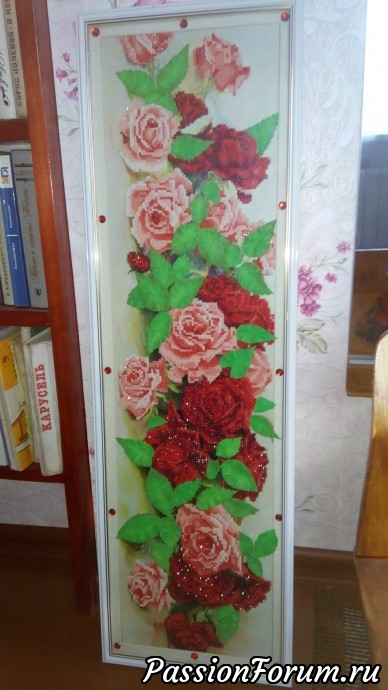 Розы из мозаики с фоамираном