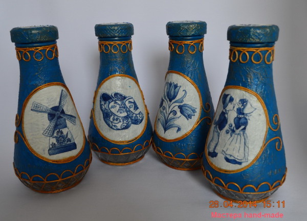 ДЕКОРИРОВАНИЕ БУТЫЛКИ В ТЕХНИКЕ ДЕКУПАЖ И ПЕЙП-АРТ, МАСТЕР-КЛАСС