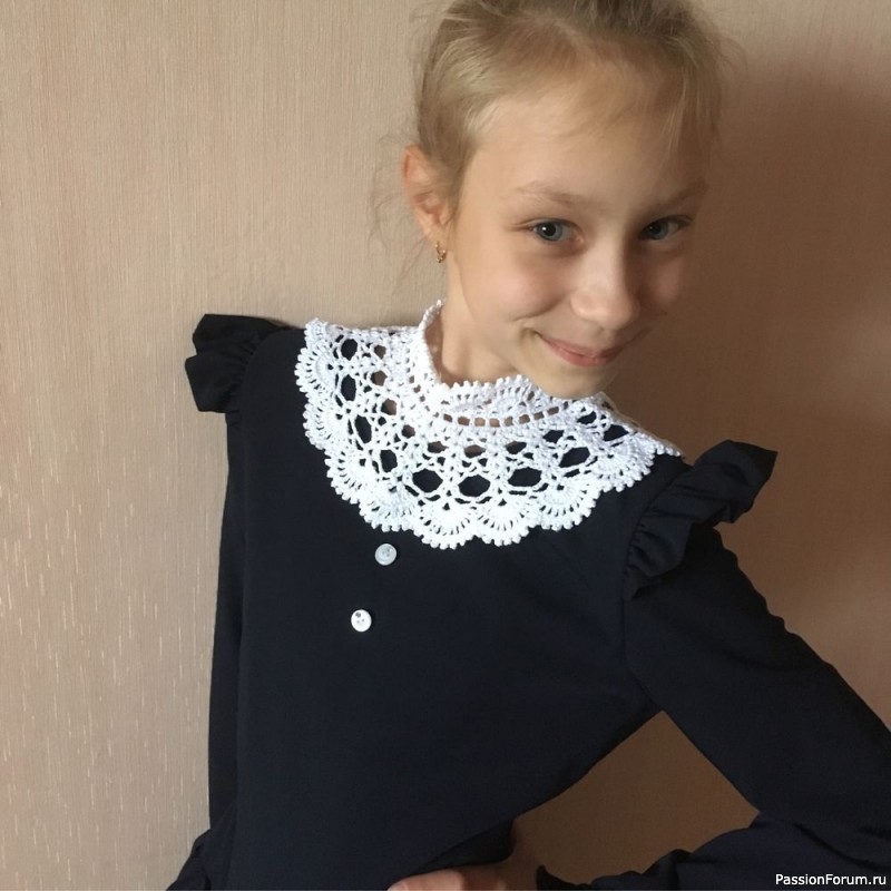 Воротнички вязаные крючком