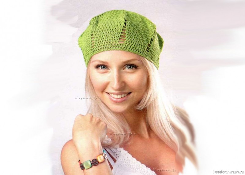 Зеленый весенний берет