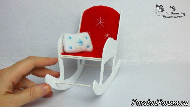 Как сделать КРЕСЛО КАЧАЛКУ из картона для кукол DIY