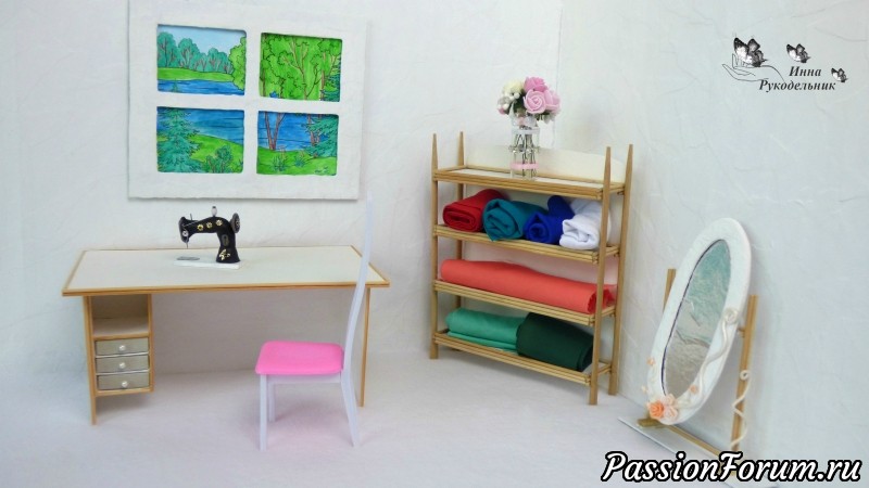 Как сделать рабочий стол для куклы своими руками DIY