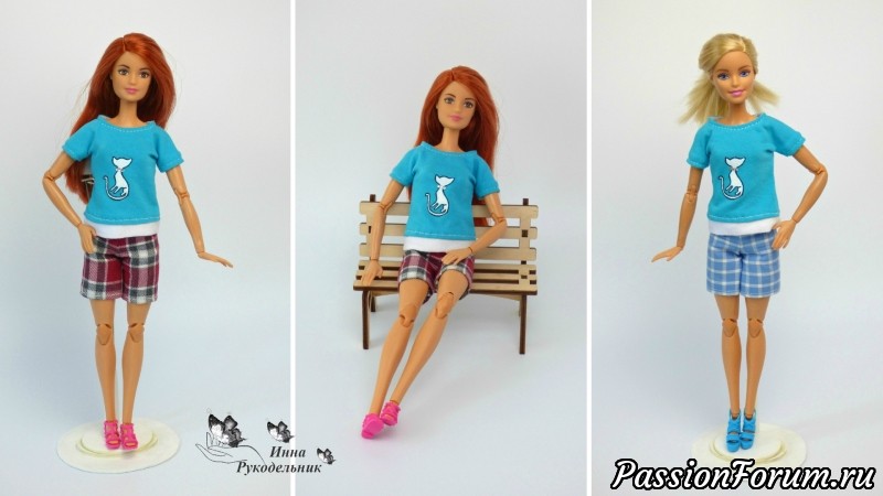 Как сшить ФУТБОЛКУ для куклы Barbie своими руками (DIY)