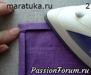 Обработка срезов ткани под прямым углом.