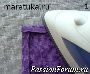 Обработка срезов ткани под прямым углом.