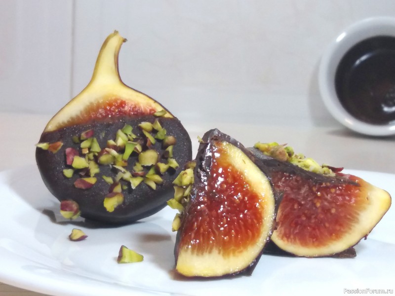 Вкусный десерт из 3 ингредиентов.Инжир в шоколаде.