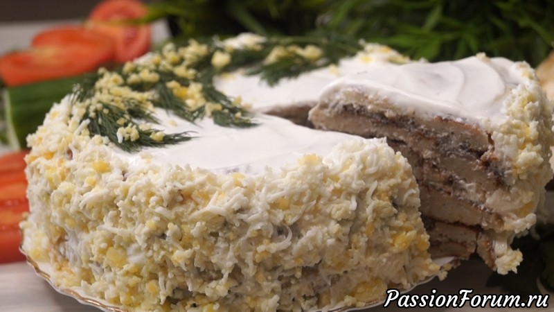 Закусочный торт &quot;Добрый Муж&quot;. Вкусно, красиво и прикольно!
