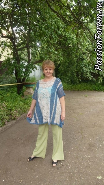Туника в технике "филе"