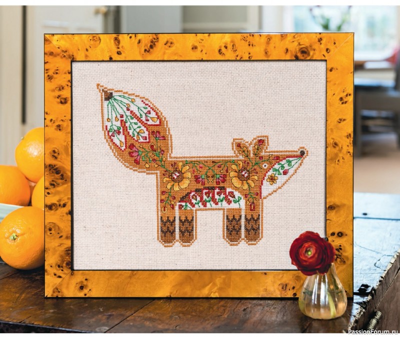 Книга Modern Folk-Art Cross Stitch: 50+ Designs, 11 Projects, 15 Bonus Gift Ideas 2021