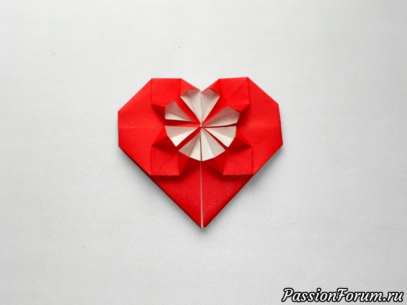 Сердце из бумаги Оригами