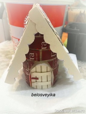 Сказочный домик из втулки. МК