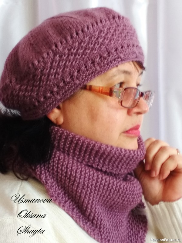 Комплект "Какой ты нарядный, а мог оборванцем скитаться...". Берет и мини-бактус от Shayta