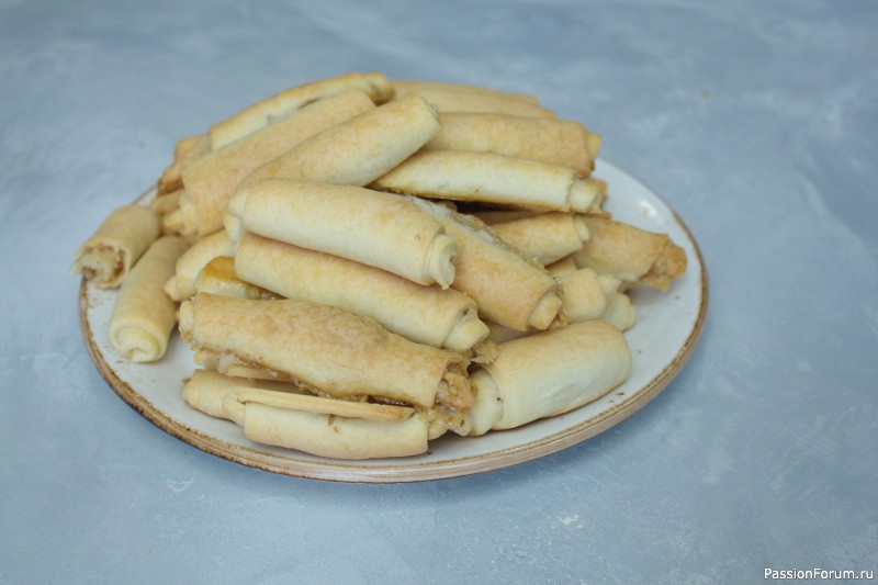 Лакомство к чаю. Ореховые трубочки.. ПЕЧЕНЬЕ БАРМАК / ДАМСКИЕ ПАЛЬЧИКИ