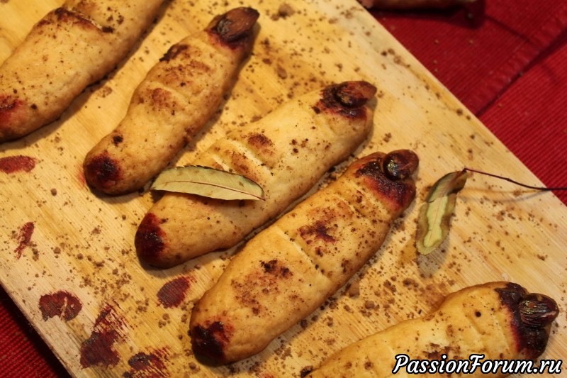 ​Песочное печенье &laquo;Ведьмины пальчики&raquo;. Вкусный десерт на Хэллоуин.