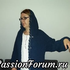 Кардиган женский, c капюшоном, авторская работа