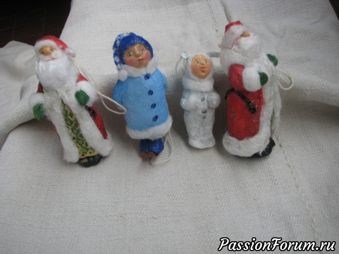Новогодние ватные игрушки