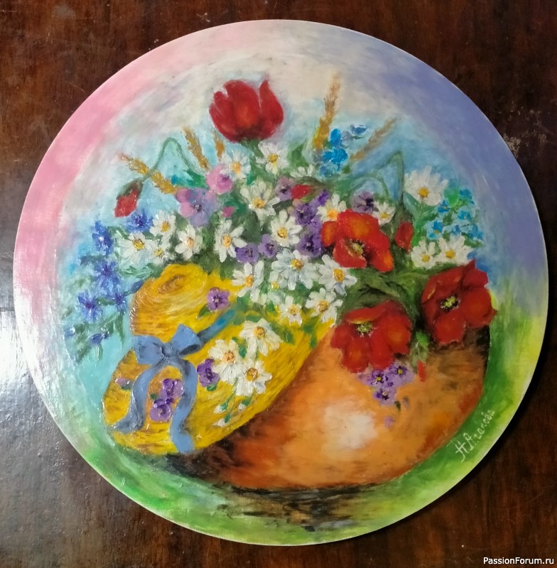 И снова цветы (пластилинография)