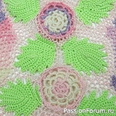 Фото моих работ. Блуза с розами по рукавам.