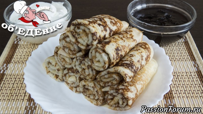 Заварные блины на кефире без яиц. Вкусно и быстро!