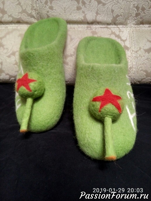 Валяные тапочки Танки
