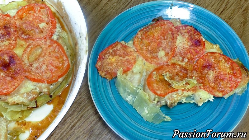 Половинка куриного филе и молодая капуста - вкусный ужин без забот!