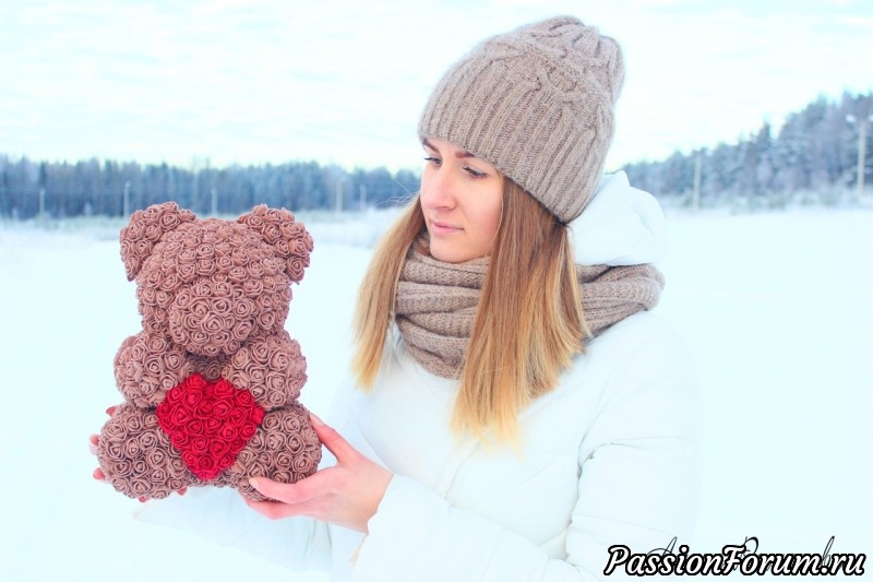 МАСТЕР-КЛАСС МИШКА ИЗ РОЗ СВОИМИ РУКАМИ!!! ХИТ 2018-2019 ГОДА