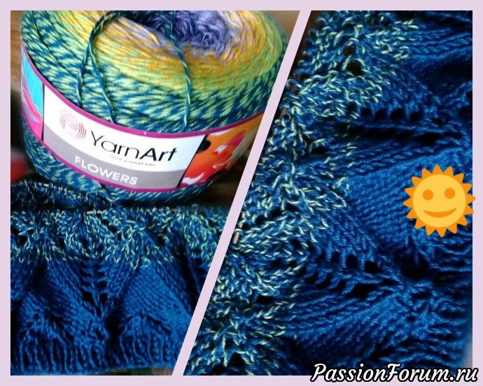 Летняя кофточка размер 46-50 из пряжи YarnArt FLAoWERS